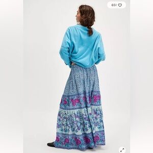 Spell love jetty Maxi Skirt blue nirvana L and S